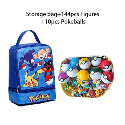 144Pcs/Set Pokemon with Storage Bag