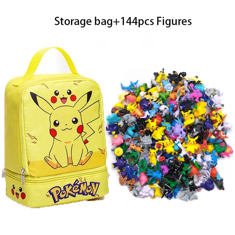 144Pcs/Set Pokemon with Storage Bag