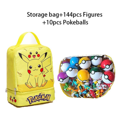 144Pcs/Set Pokemon with Storage Bag